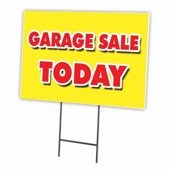 SignMission C-2436 Garage Sale Today 24 x 36 in. Garage Sale Today Yard Sign & Stake