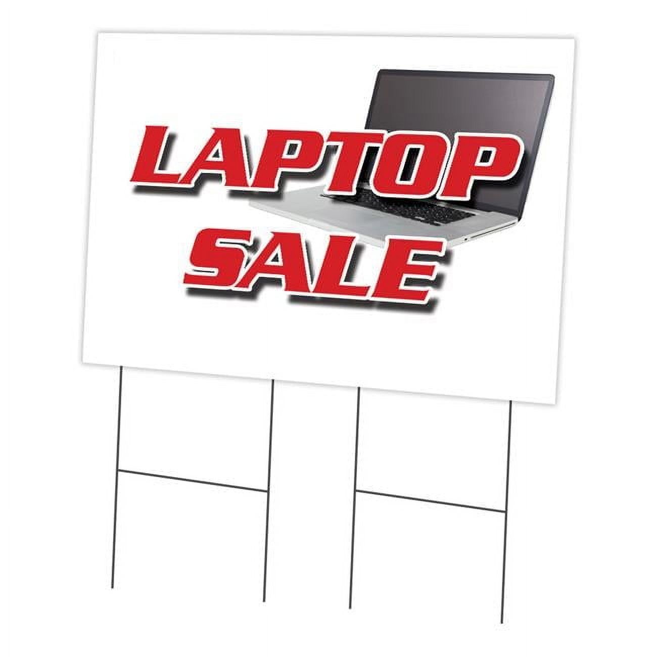 SignMission C-2436 Laptop Sale 24 x 36 in. Yard Sign & Stake - Laptop ...