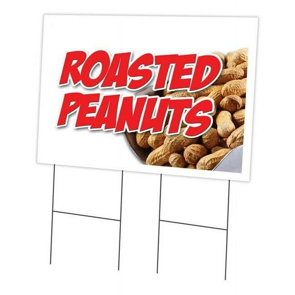 SignMission C-2436 Roasted Peanuts 24 x 36 in. Yard Sign & Stake - Roasted Peanuts