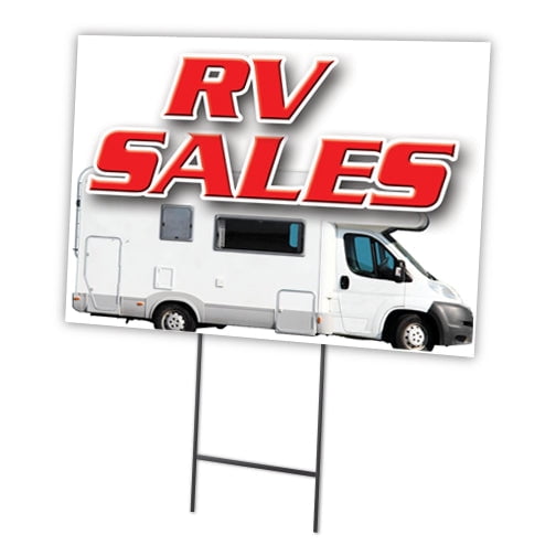 SignMission C-2436 Rv Sales 24 x 36 in. Yard Sign & Stake - Rv Sales
