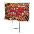 thumbnail image 1 of SignMission C-2436 Steak On A Stick 24 x 36 in. Yard Sign & Stake - Steak on a Stick, 1 of 3