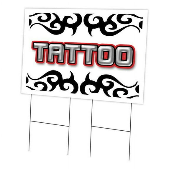 SignMission C-2436 Tattoo1 24 x 36 in. Tattoo1 Yard Sign & Stake