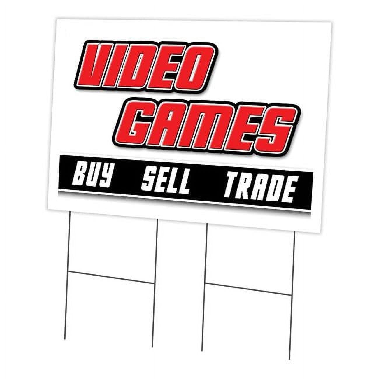 SignMission C-2436 Video Games 24 x 36 in. Video Games Yard Sign ...