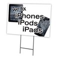 thumbnail image 1 of SignMission C-2436 We Fix iPhones iPods iP 24 x 36 in. We Fix Iphones Ipods Ip Yard Sign & Stake, 1 of 3
