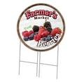 thumbnail image 1 of SignMission C-36-CIR-DS-WS- Berries 36 in. Double Sided Corrugated Circular Plastic Sign - Farmers Market Berries, 1 of 3