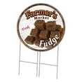 thumbnail image 1 of SignMission C-36-CIR-DS-WS- Fudge 36 in. Double Sided Corrugated Circular Plastic Sign - Farmers Market Fudge, 1 of 3