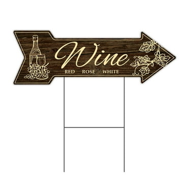 SignMission C-ARROW10-999545 10 x 30 in. Corrugated Plastic Single Sided Arrow Sign - Wine