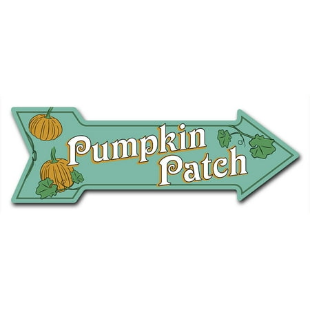 SignMission C-ARROW10-999658 10 x 30 in. Corrugated Plastic Single Sided Arrow Sign - Pumpkin Patch