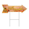 thumbnail image 1 of SignMission Corrugated Plastic Arrow Sign With Double Sided Image 10" X 30" - Fall Market Coroplast Yard Sign With Stake Made in the USA, 1 of 3