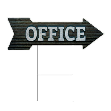 SignMission C-ARROW10-DS-999700 10 x 30 in. Corrugated Plastic Double Sided Arrow Sign - Office