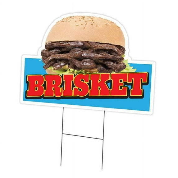 SignMission C-DC-1216-Brisket19 12 x 16 in. Yard Sign & Stake - Brisket