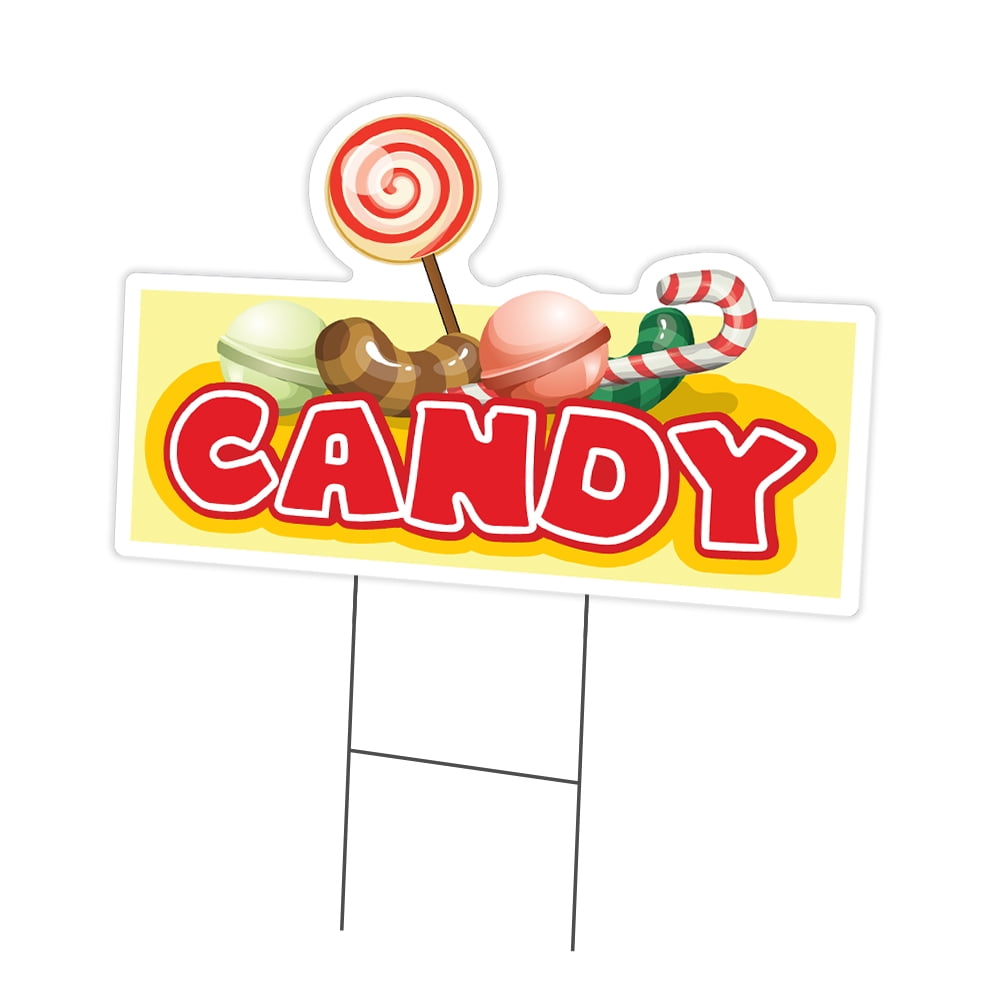 Candy Container Sign SignMission C-DC-1216-Candy 12 x 16 in. Yard Sign & Stake - Candy ...