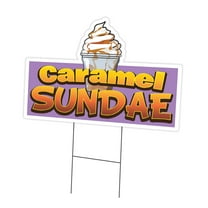 SignMission C-DC-1216-DS-Caramel Sundae19 12 x 16 in. Yard Sign & Stake - Caramel Sundae