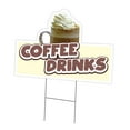 thumbnail image 1 of Coffee Drinks 12" x 16" Yard Sign & Stake | Advertise Your Business | Stake Included Double Sided Image | Made in The USA, 1 of 3