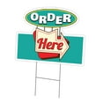 thumbnail image 1 of SignMission C-DC-1216-DS-Order Here19 12 x 16 in. Yard Sign & Stake - Order Here, 1 of 3