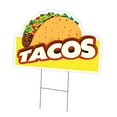 thumbnail image 1 of SignMission C-DC-1216-DS-Tacos 12 x 16 in. Yard Sign & Stake - Tacos, 1 of 3