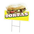 thumbnail image 1 of SignMission C-DC-1216-DS-Tortas19 12 x 16 in. Yard Sign & Stake - Tortas, 1 of 3