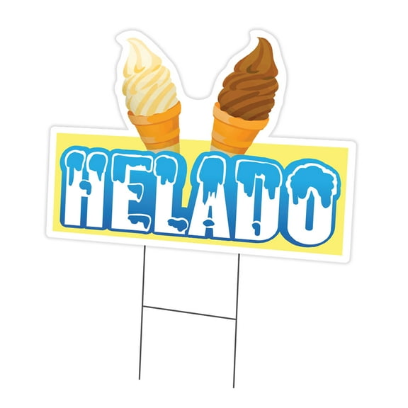 SignMission C-DC-1216-Helado19 12 x 16 in. Yard Sign & Stake - Helado