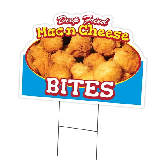 SignMission C-DC-1216-Mac N Cheese Bites19 12 x 16 in. Yard Sign & Stake - Mac N Cheese Bites