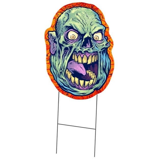 SignMission C-DC-16-DS-Zombie Monster 16 in. Tall Double Sided Yard Sign with Stake - Zombie Monster