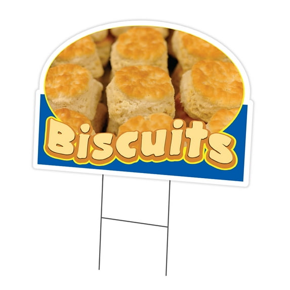 SignMission C-DC-1824-Biscuits19 18 x 24 in. Yard Sign & Stake - Biscuits