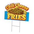 thumbnail image 1 of Chili Cheese Fries 18" x 24" Yard Sign & Stake | Advertise Your Business | Stake Included Image On Front Only | Made in The USA, 1 of 3