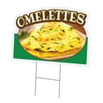 thumbnail image 1 of SignMission C-DC-1824-DS-Omelettes19 18 x 24 in. Yard Sign & Stake - Omelettes, 1 of 3