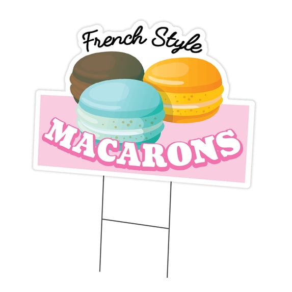 SignMission C-DC-1824-Macarons19 18 x 24 in. Yard Sign & Stake - Macarons