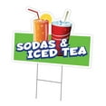 thumbnail image 1 of SignMission C-DC-1824-Sodas & Iced Tea19 18 x 24 in. Yard Sign & Stake - Sodas & Iced Tea, 1 of 3