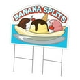 thumbnail image 1 of Banana Splits Yard Sign 24" X 36" & Stake | Advertise Your Business | Stake Included Double Sided Image | Made in The USA, 1 of 3