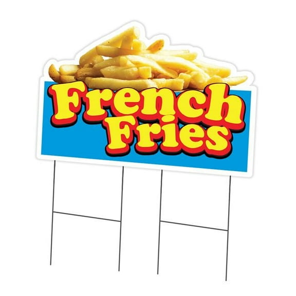 SignMission C-DC-2436-DS-French Fries19 24 x 36 in. Yard Sign & Stake - French Fries
