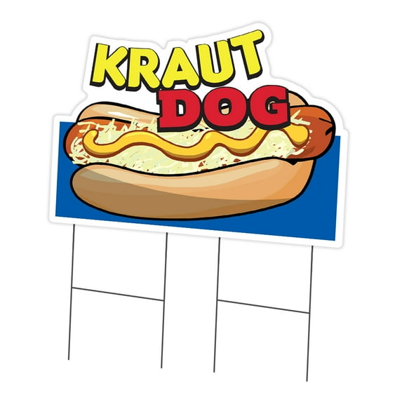 SignMission C-DC-2436-DS-Kraut Dog19 24 x 36 in. Yard Sign & Stake - Kraut Dog