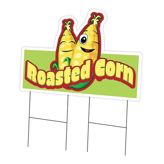 SignMission C-DC-2436-DS-Roasted Corn19 24 x 36 in. Yard Sign & Stake - Roasted Corn