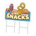 thumbnail image 1 of SignMission C-DC-2436-DS-Snacks19 24 x 36 in. Yard Sign & Stake - Snacks, 1 of 3