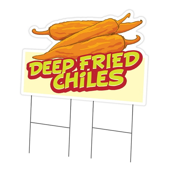 SignMission C-DC-2436-Deep Fried Chiles19 24 x 36 in. Yard Sign & Stake - Deep Fried Chiles