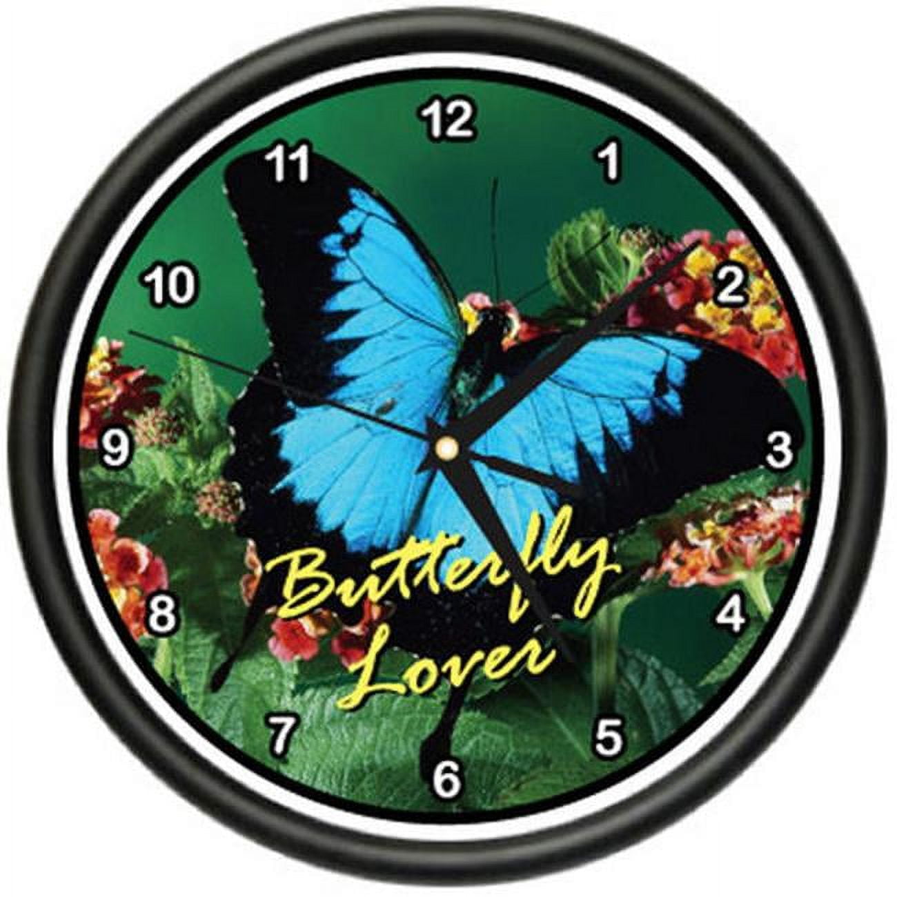 SignMission CLBUTTERFLY Butterfly Wall Clock Butterflies Kitchen