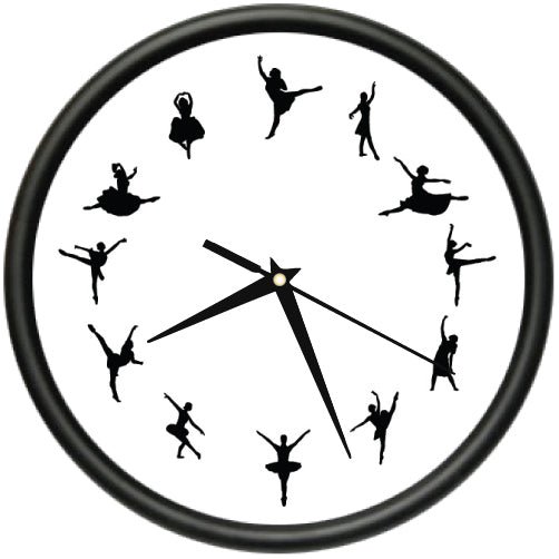 SignMission CL-Ballet Time 10 in. dia. Ballet Time Wall Clock