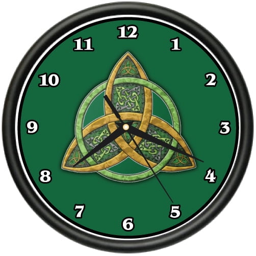 SignMission CL-Celtic Trinity Knot 10 in. dia. Celtic Trinity Knot Wall Clock