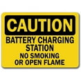 thumbnail image 1 of SignMission CS-Battery Charging 1 10 x 14 in. Caution Battery Charging Station No Smoking or Open Flames OSHA Sign, 1 of 1