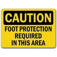 thumbnail image 1 of SignMission CS-Foot Protection 10 x 14 in. Caution Foot Protection Required in This Area OSHA Sign, 1 of 1