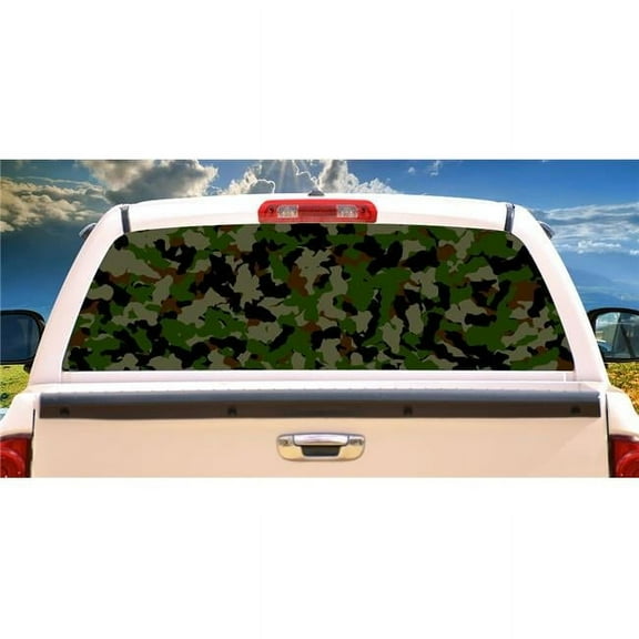 SignMission Camouflage Rear Window Graphic Camo Decal - Truck View Car Vinyl Hunting