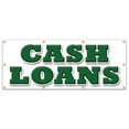 thumbnail image 1 of SignMission Cash Loans 35" x 96" Vinyl Banner, 1 of 4