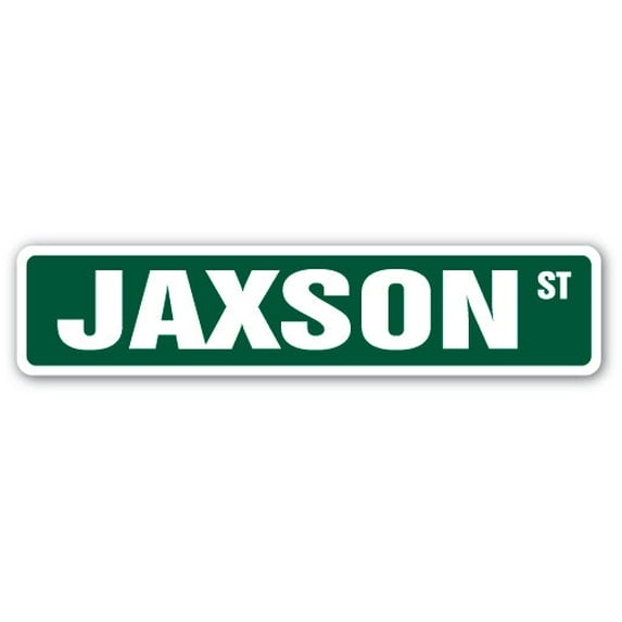 JAXSON Street Sign Childrens Name Room Sign | Indoor/Outdoor | 18" Wide