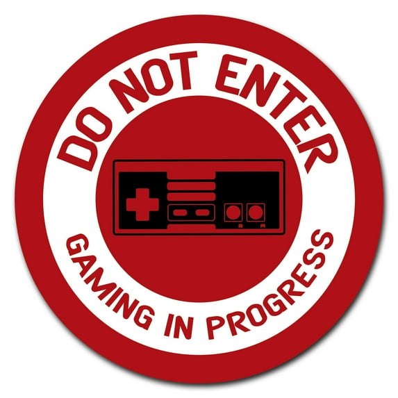 SignMission Circular Rigid Plastic Sign 12" Tall - Do Not Enter Joystick | Plastic Sign | Made in the USA