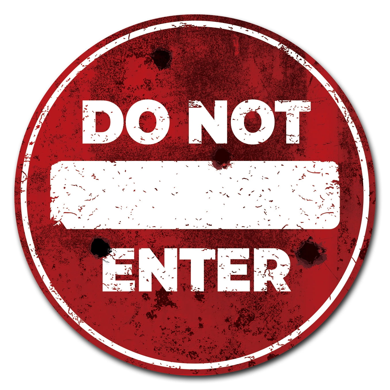 SignMission Circular Rigid Plastic Sign 12" Tall - Do Not Enter