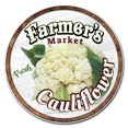 thumbnail image 1 of SignMission Circular Rigid Plastic Sign 12" Tall - Farmer's Market Cauliflower | Plastic Sign |  Made in the USA, 1 of 2