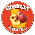 thumbnail image 1 of SignMission Circular Rigid Plastic Sign 12" Tall - Farmer's Market Georgia Peaches | Plastic Sign |  Made in the USA, 1 of 2
