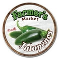 thumbnail image 1 of SignMission Circular Rigid Plastic Sign 12" Tall - Farmer's Market Jalapenos | Plastic Sign |  Made in the USA, 1 of 2