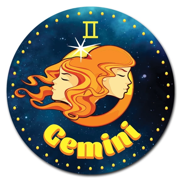 SignMission Circular Rigid Plastic Sign 12" Tall - Gemini | Plastic Sign | Made in the USA