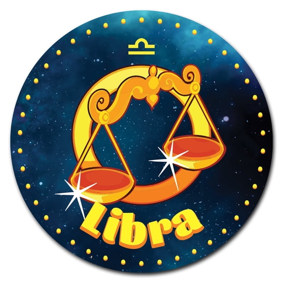 SignMission Circular Rigid Plastic Sign 12" Tall - Libra | Plastic Sign |  Made in the USA
